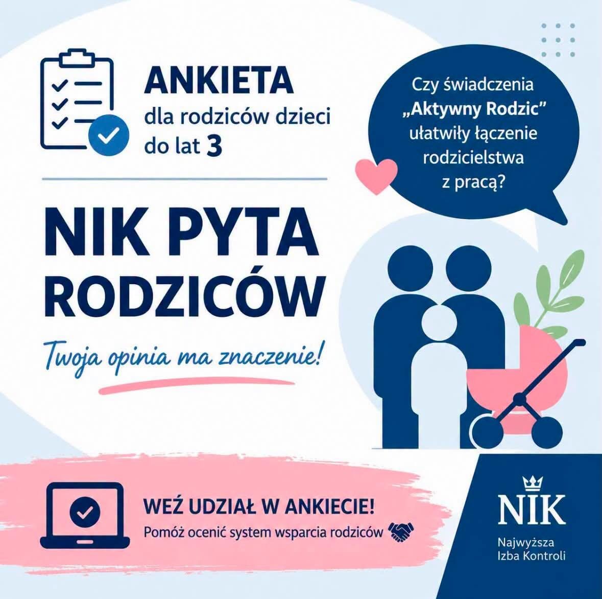NIK zaprasza rodziców dzieci do lat 3 do udziału w ankiecie