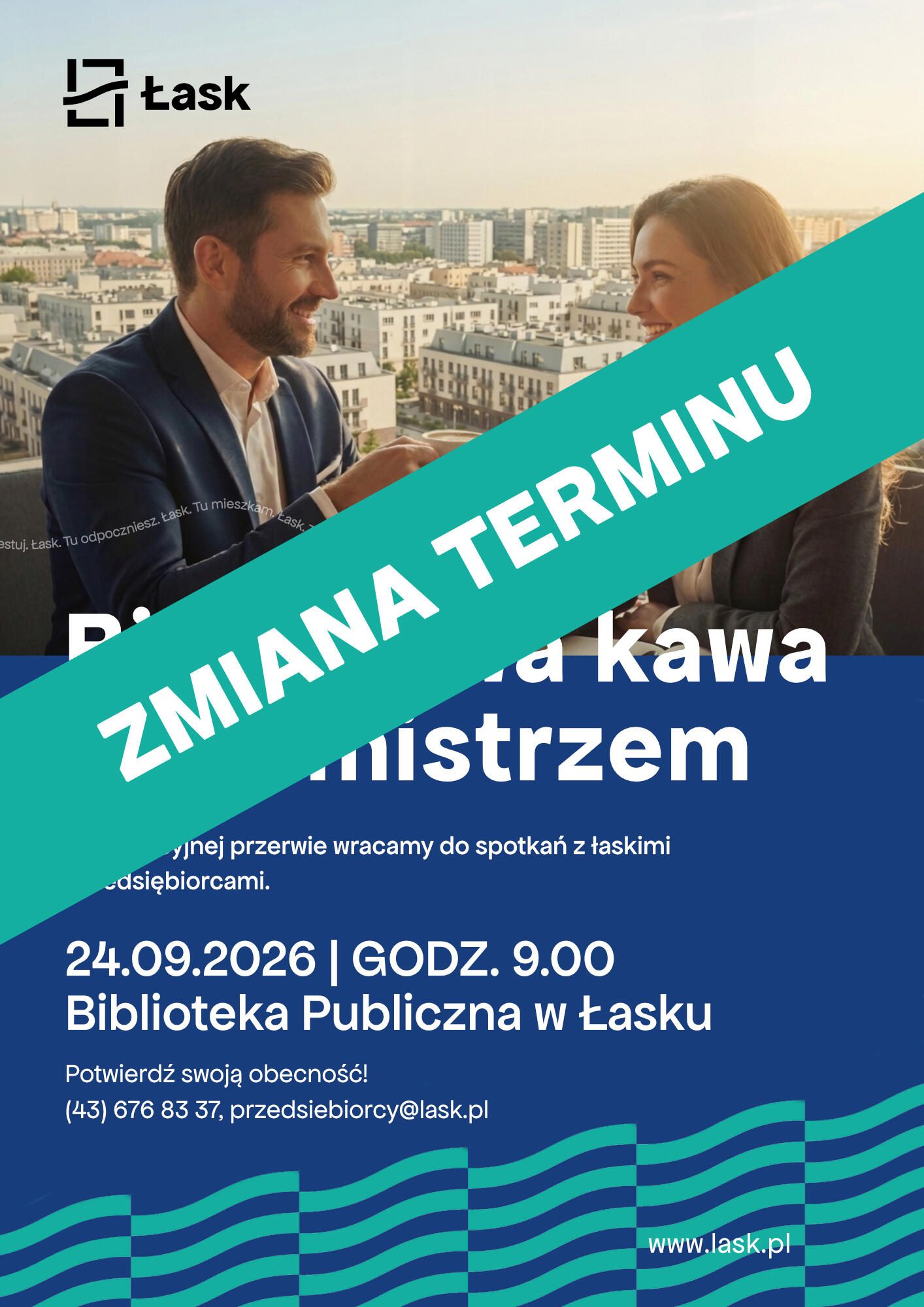 Biznesowa Kawa z Burmistrzem Łasku zmienia termin